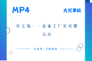 火之殇——企业工厂火灾警示片