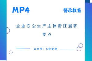 企业安全生产主体责任履职要点