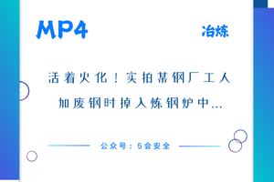 活着火化！实拍某钢厂工人加废钢时掉入炼钢炉中…