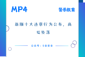 新版十大违章行为公布，高处坠落